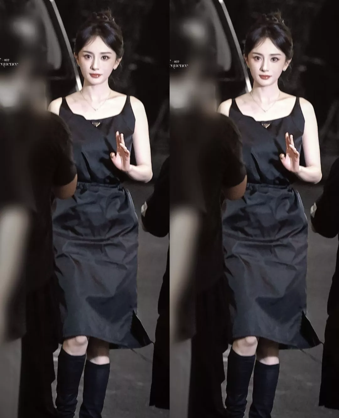 프라다 블랙 나일론 민소매 원피스 상세 이미지 16