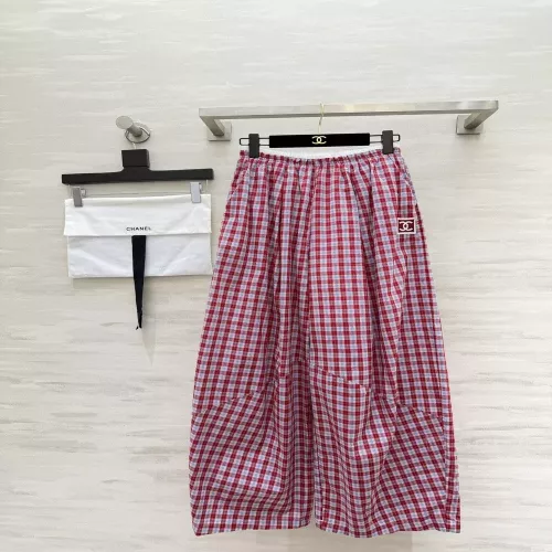 샤넬 빈티지 체크 와이드 캐주얼 팬츠