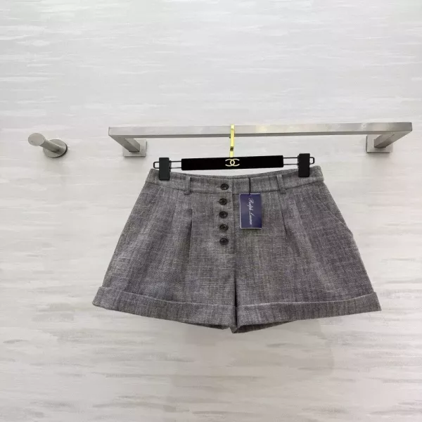 랄프로렌 빈티지 그레이 린넨 하이웨이스트 숏팬츠