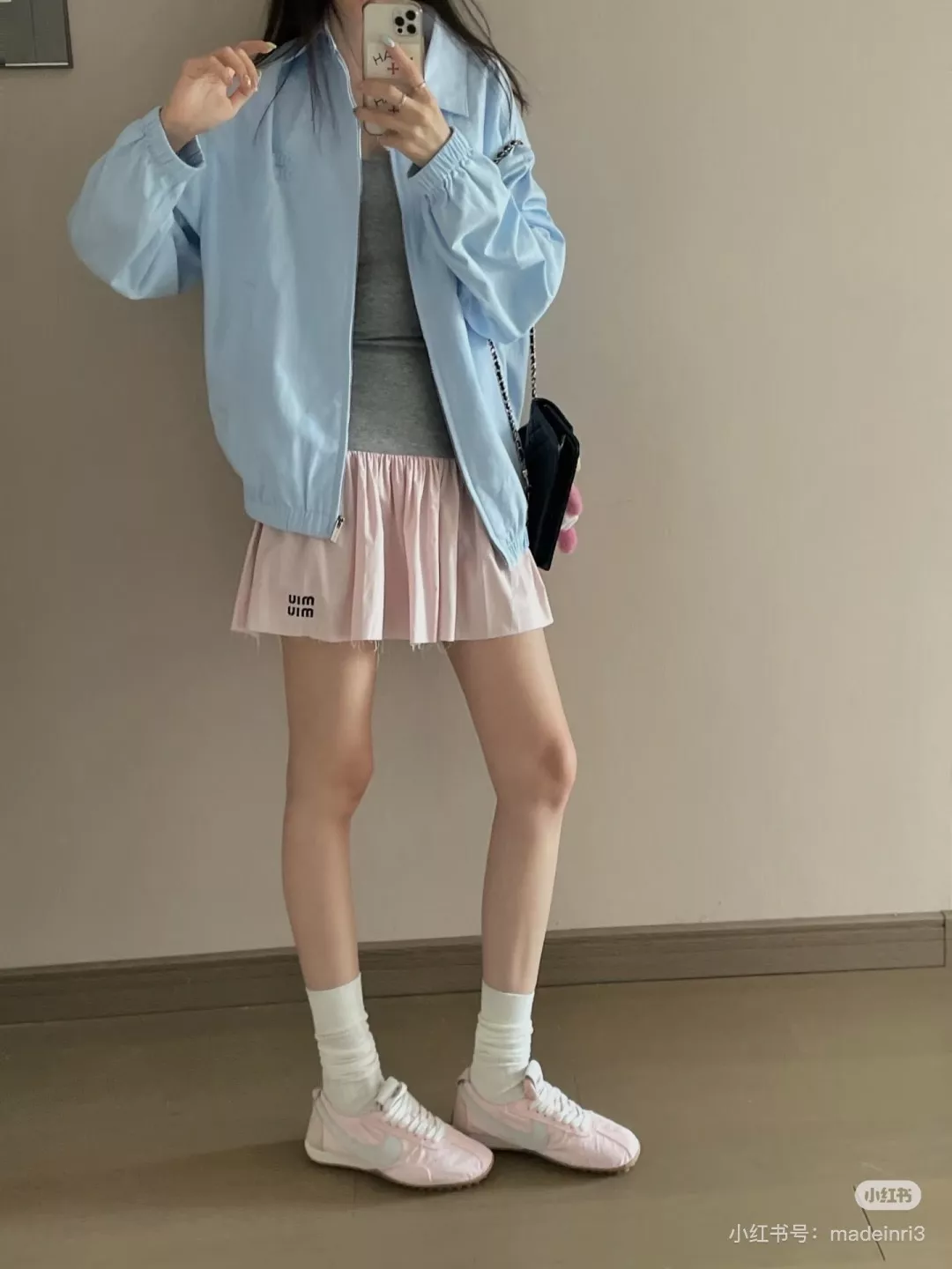 미우미우 하늘색 집업 재킷 상세 이미지 7