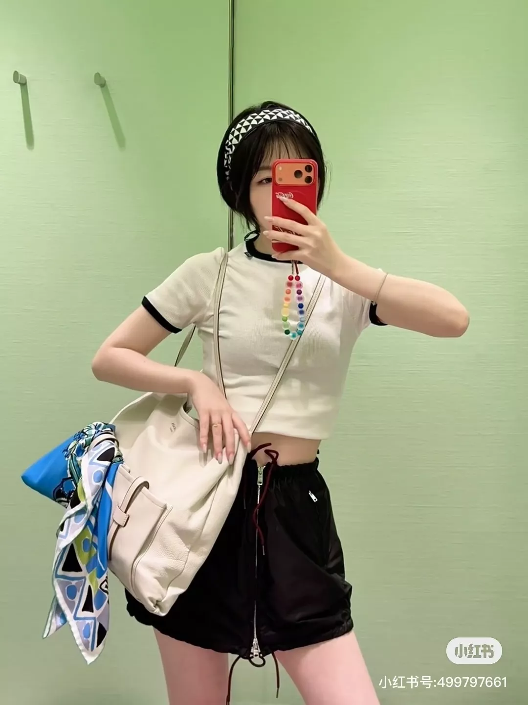 프라다 나일론 미니 스커트 상세 이미지 8