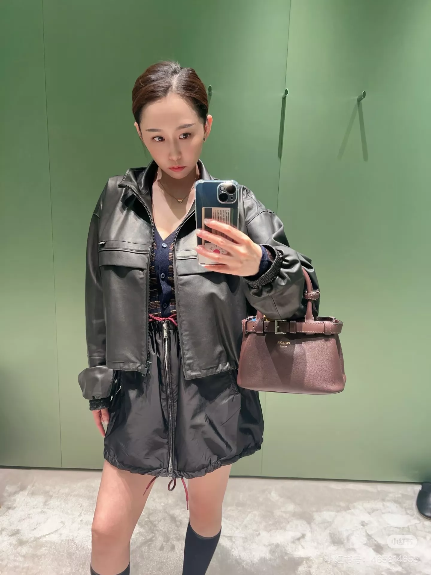프라다 나일론 미니 스커트 상세 이미지 6