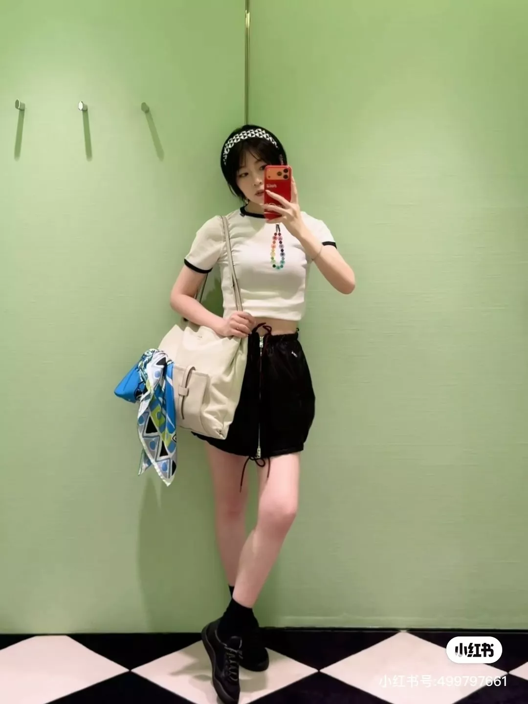 프라다 나일론 미니 스커트 상세 이미지 9