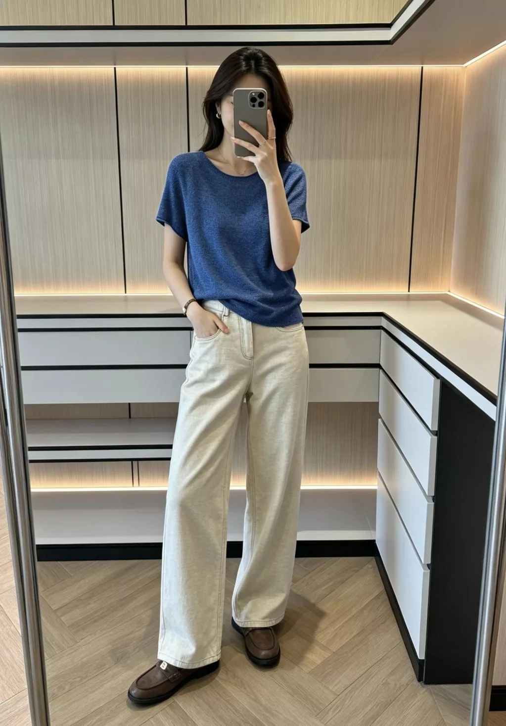 브루넬로쿠치넬리 오트밀 컬러 스트레이트 데님 팬츠 상세 이미지 70