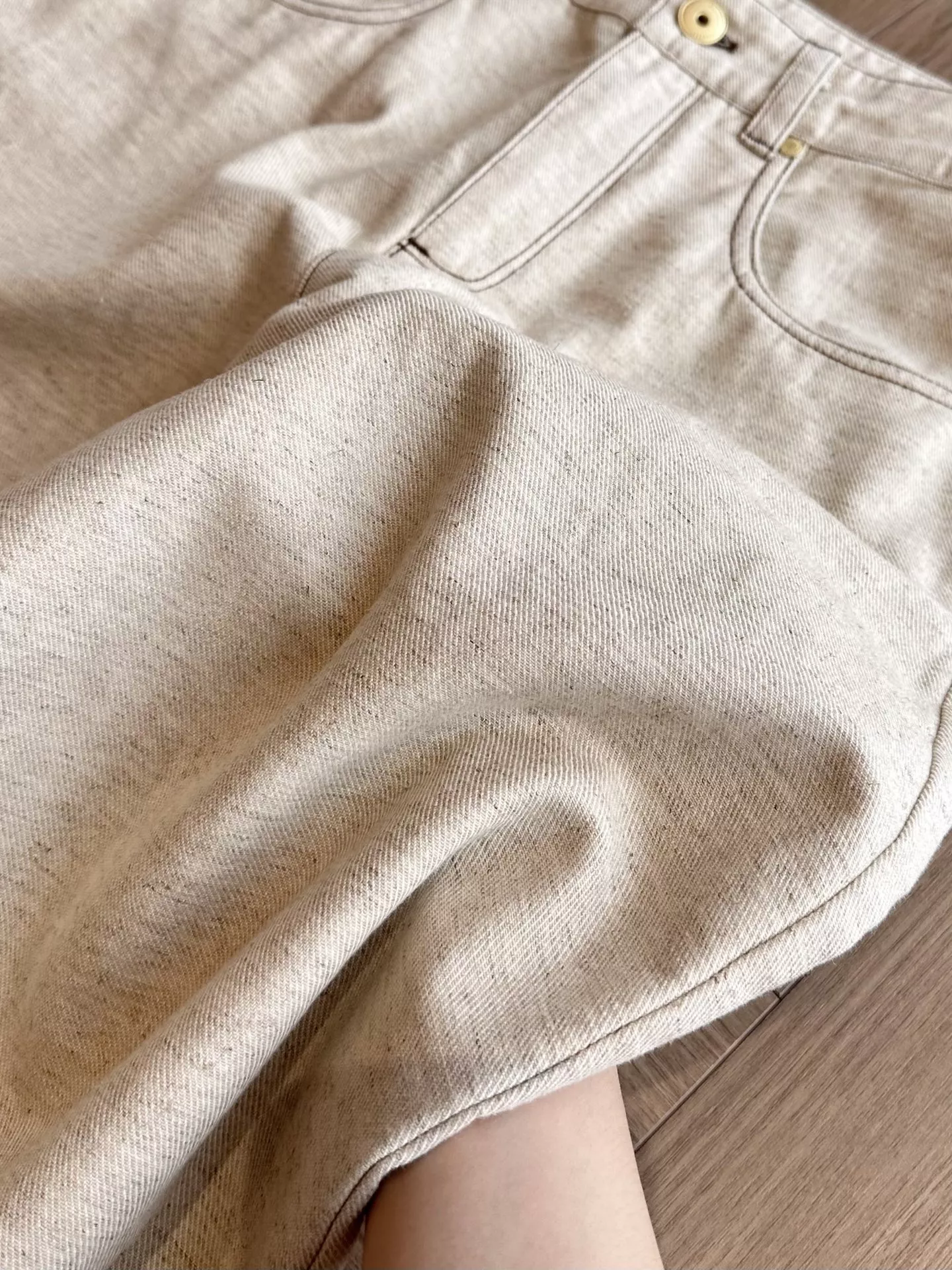 브루넬로쿠치넬리 오트밀 컬러 스트레이트 데님 팬츠 상세 이미지 50