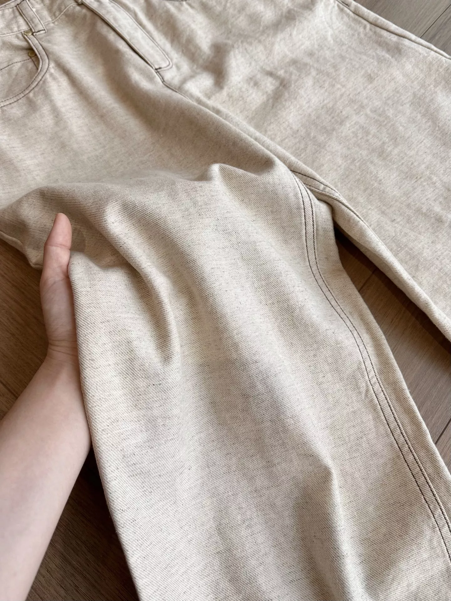 브루넬로쿠치넬리 오트밀 컬러 스트레이트 데님 팬츠 상세 이미지 54