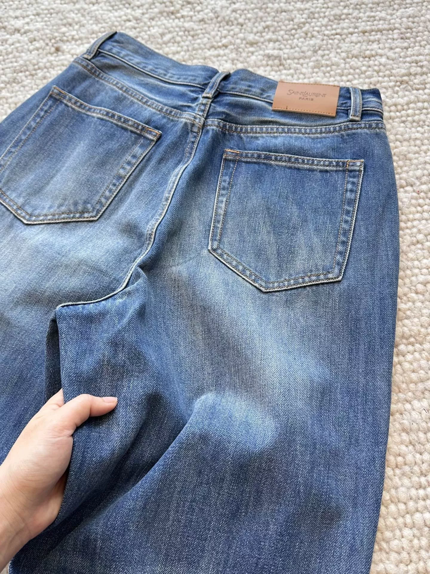 입생로랑 복고 워싱 스트레이트 데님 팬츠 상세 이미지 40