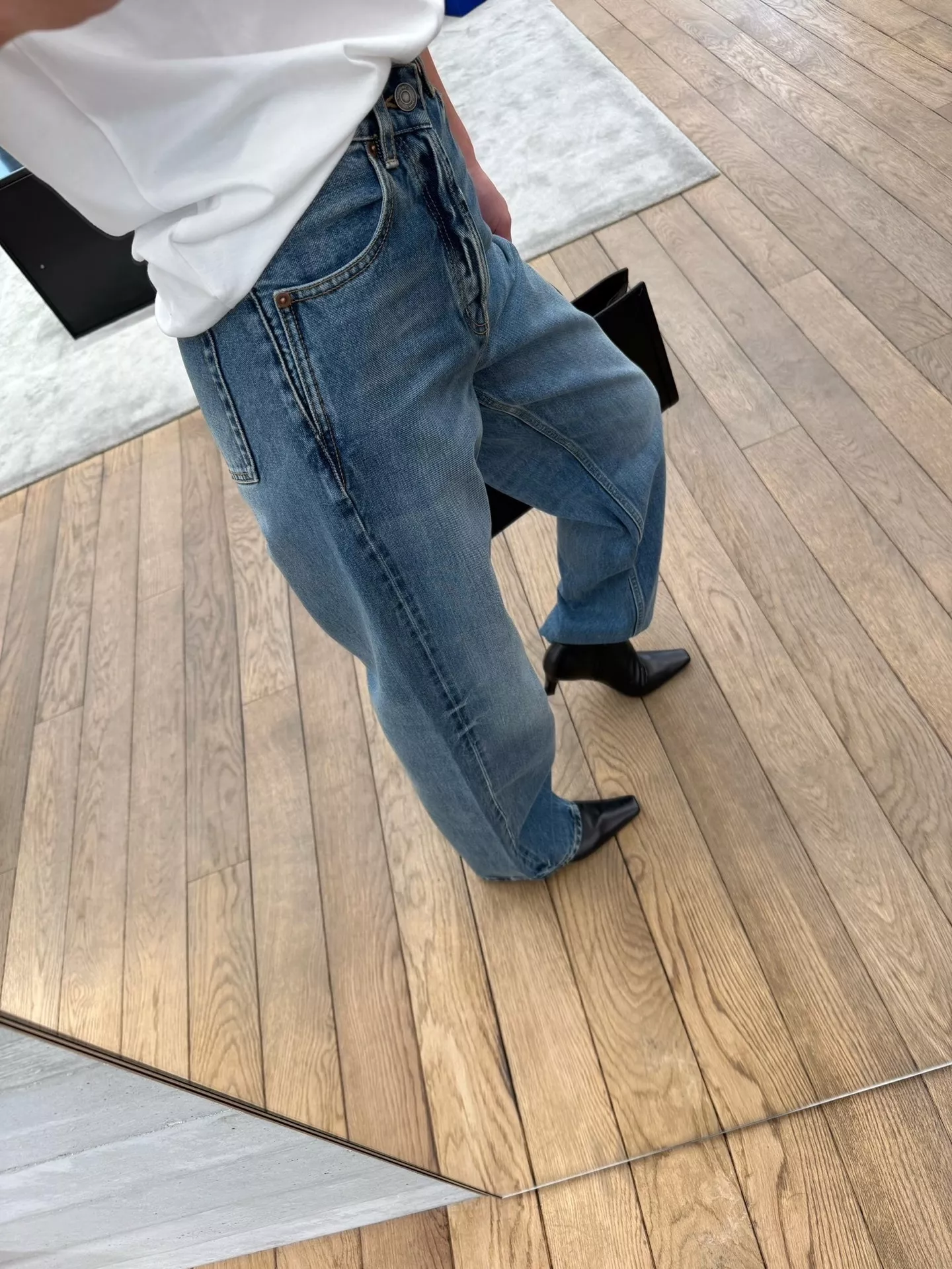 입생로랑 복고 워싱 스트레이트 데님 팬츠 상세 이미지 87