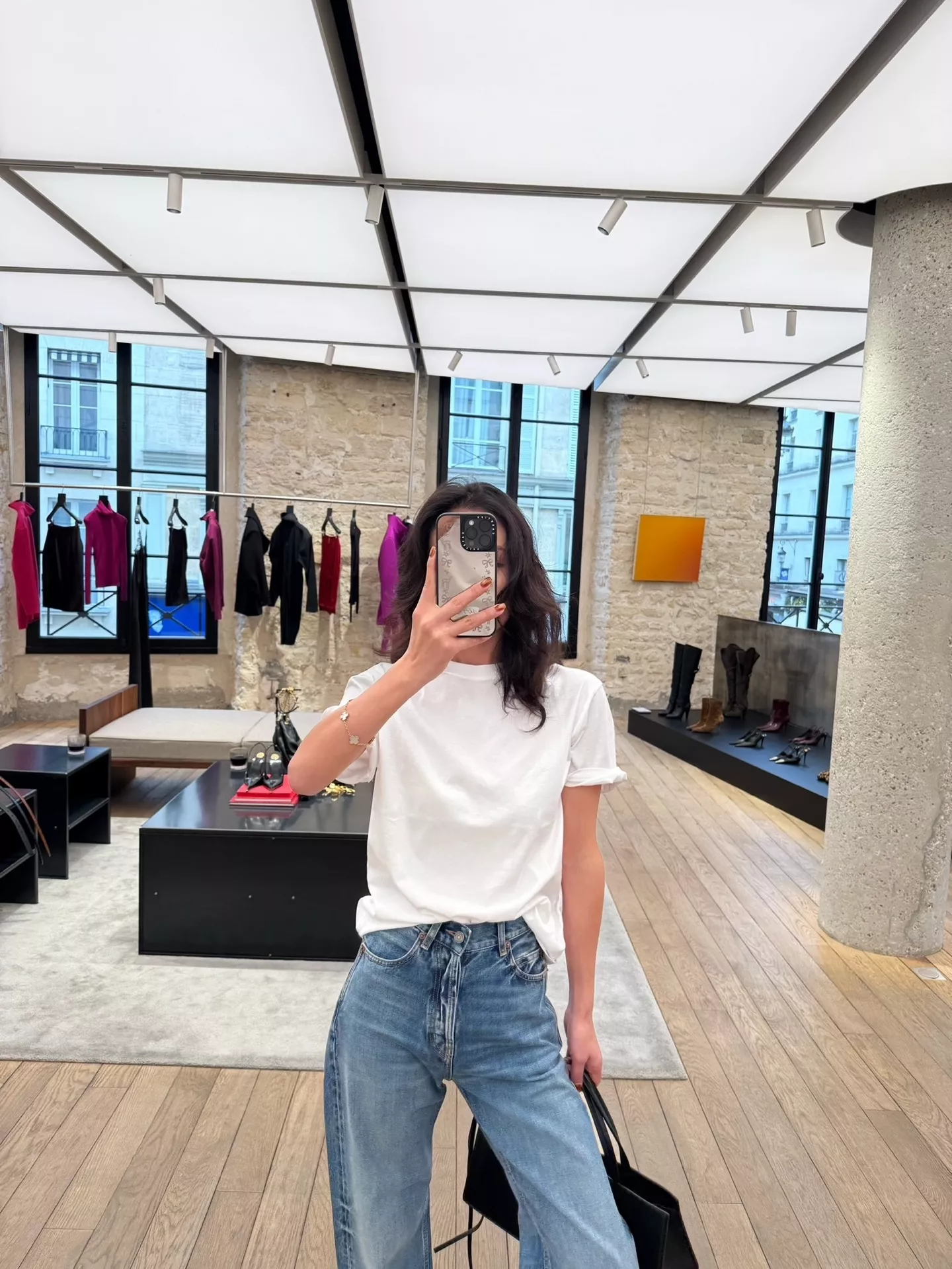 입생로랑 복고 워싱 스트레이트 데님 팬츠 상세 이미지 92