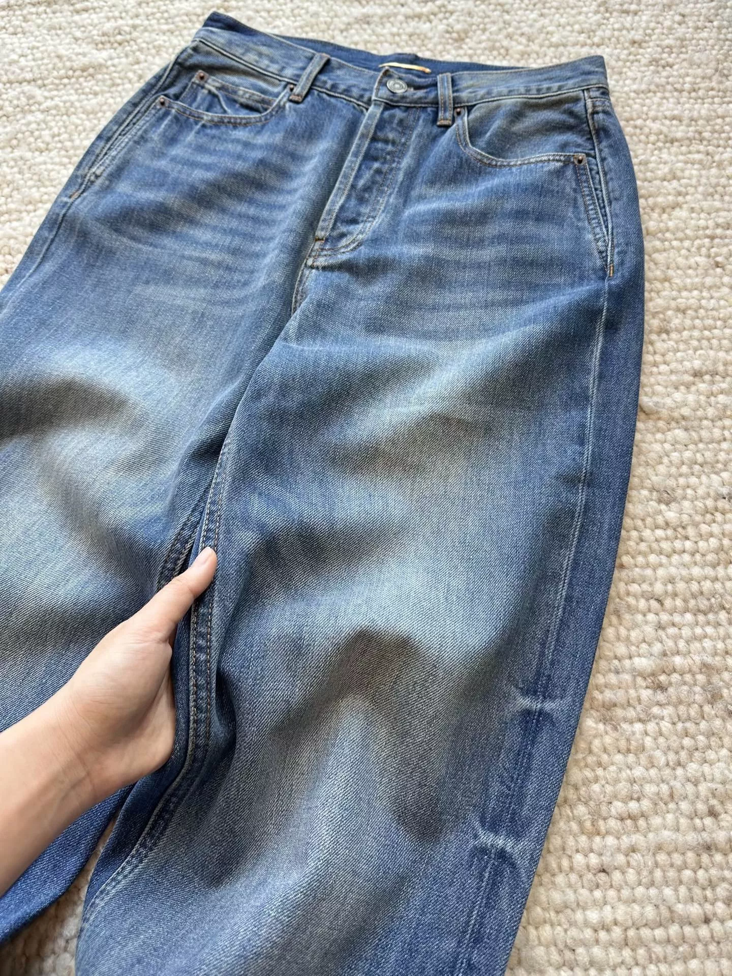 입생로랑 복고 워싱 스트레이트 데님 팬츠 상세 이미지 26