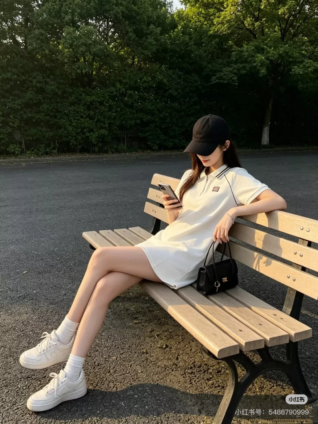 미우미우 반집업 카라 반소매 원피스 상세 이미지 18