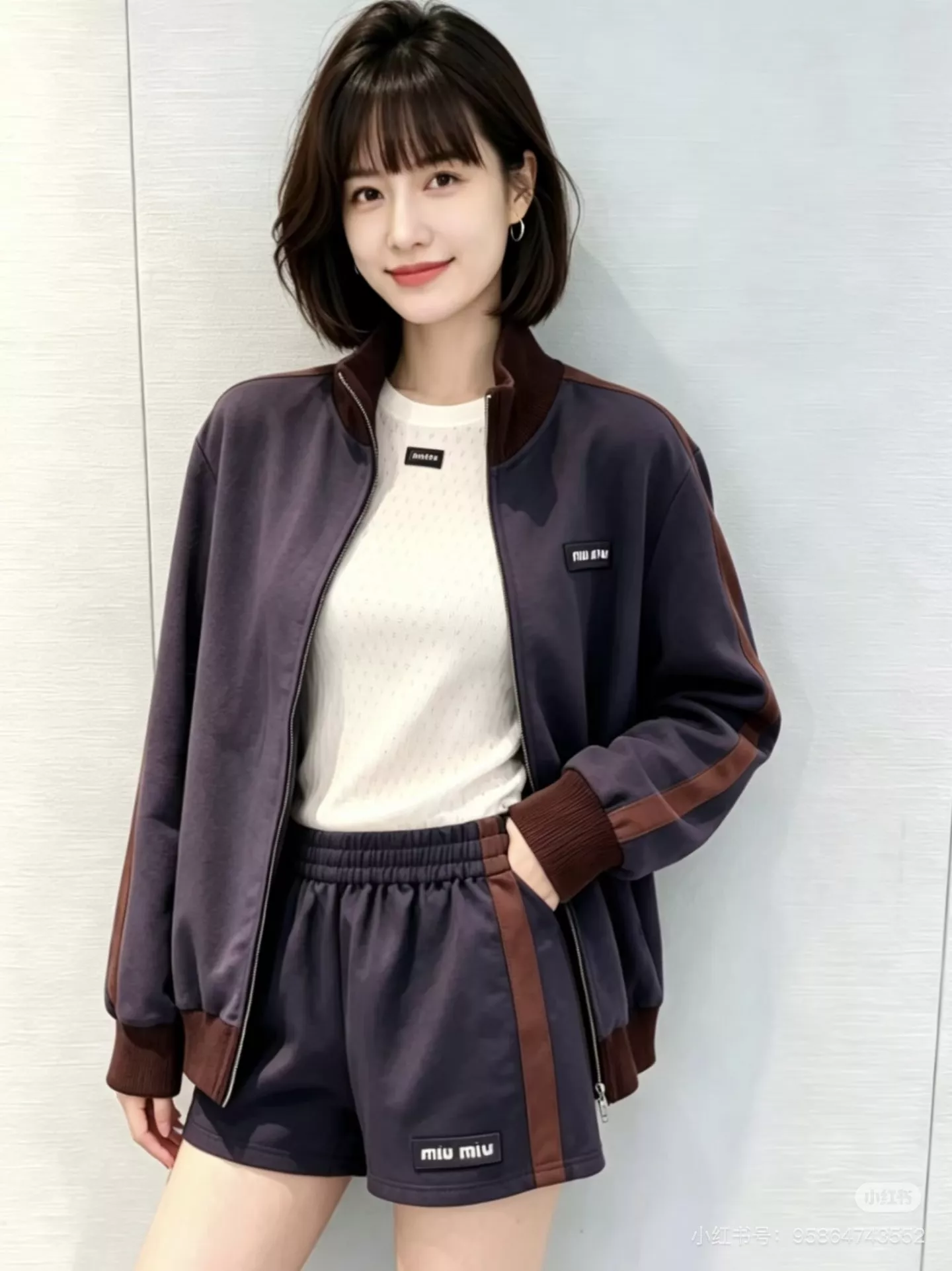 미우미우 빈티지 무드 트랙 재킷과 쇼츠 세트 상세 이미지 36