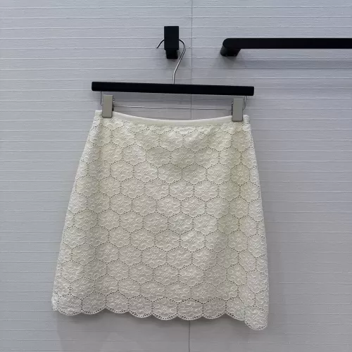 발렌티노 플라워 자수 레이스 미니 스커트
