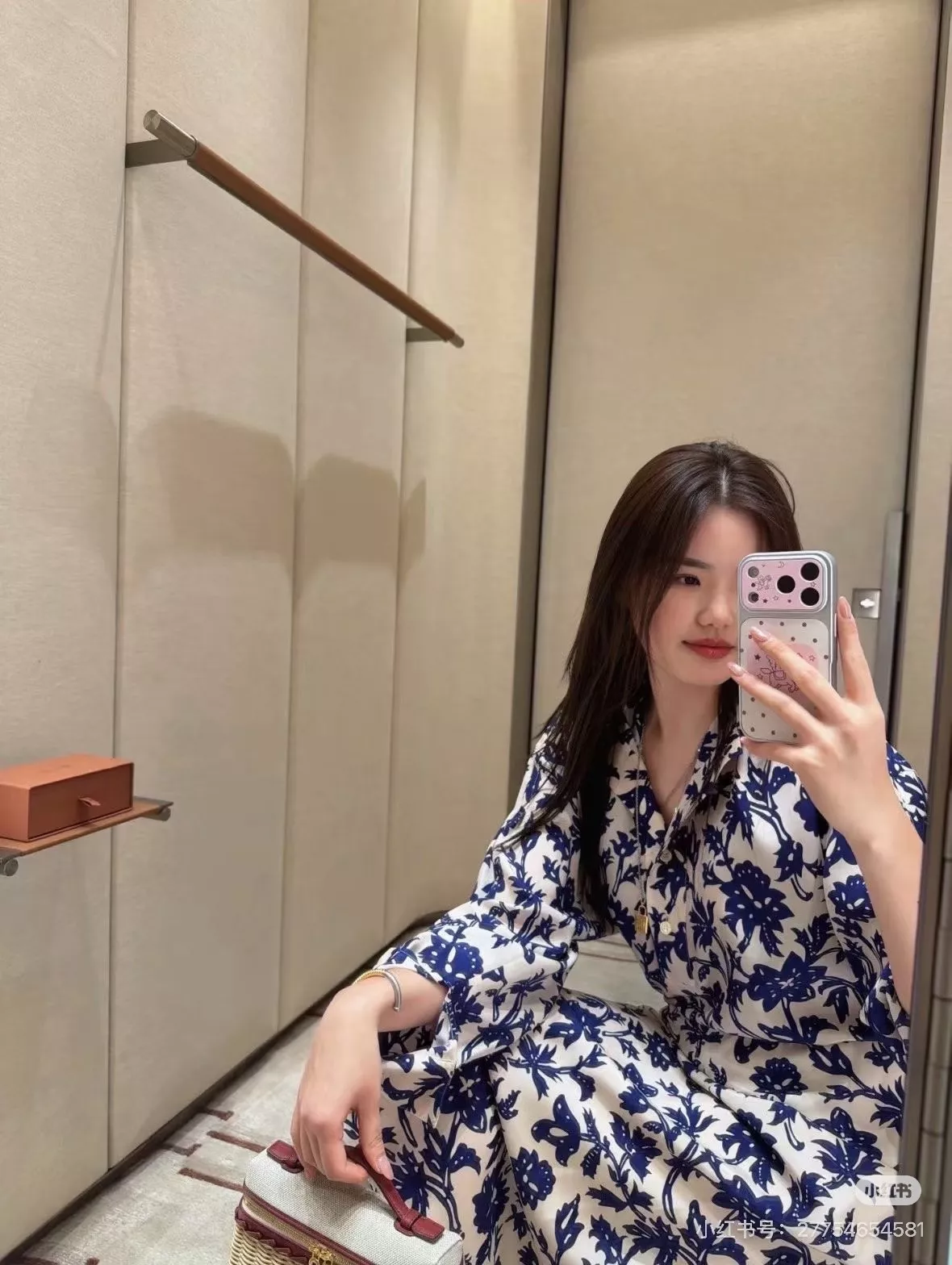로로피아나 실크 프린트 긴소매 블라우스 상세 이미지 19