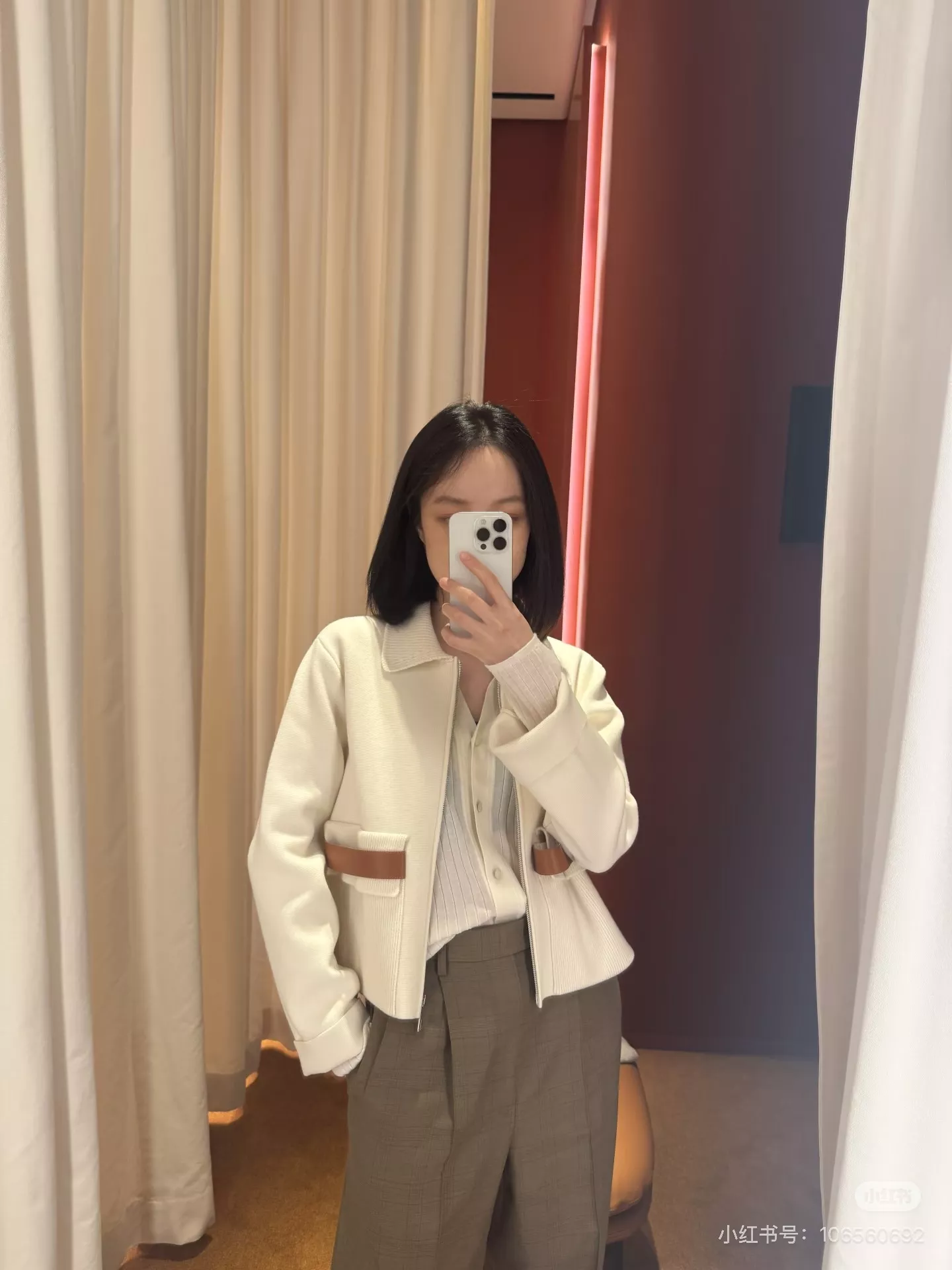 에르메스 클래식 플립 칼라 캐시미어 재킷 상세 이미지 10