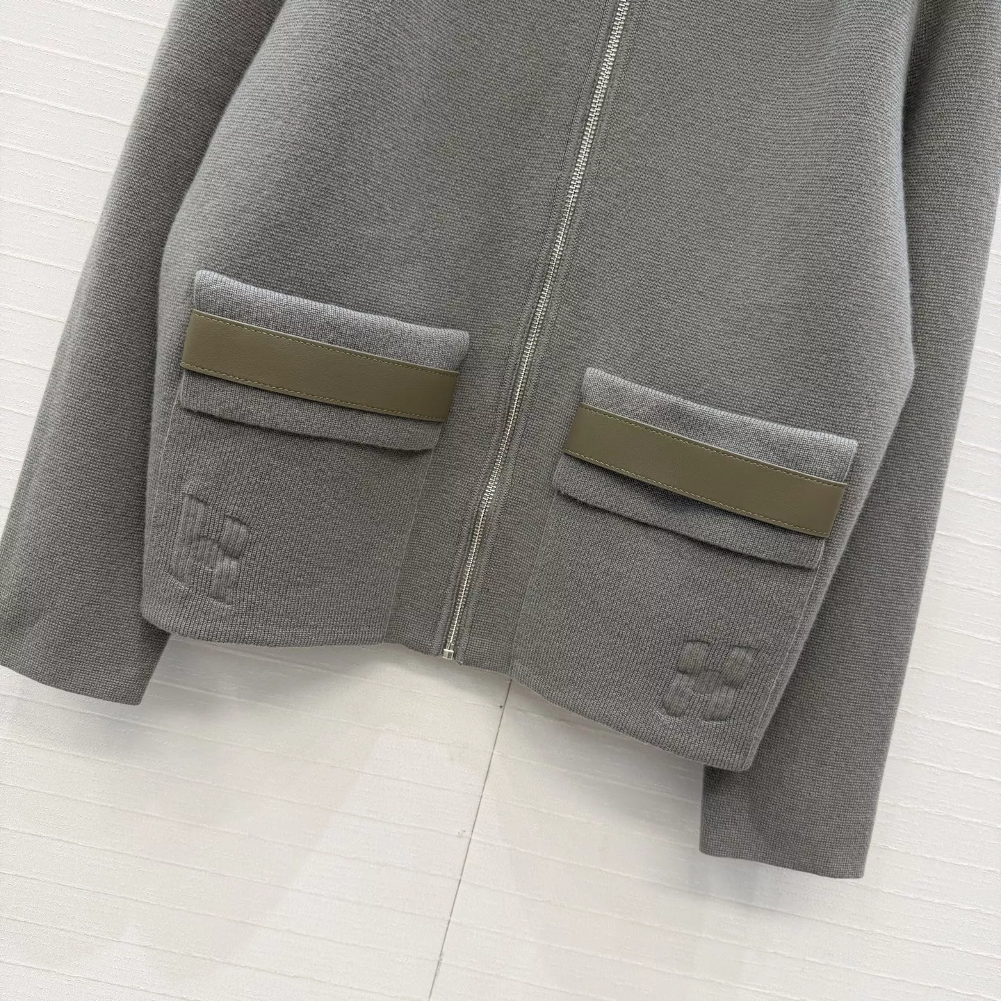에르메스 클래식 플립 칼라 집업 재킷 상세 이미지 6