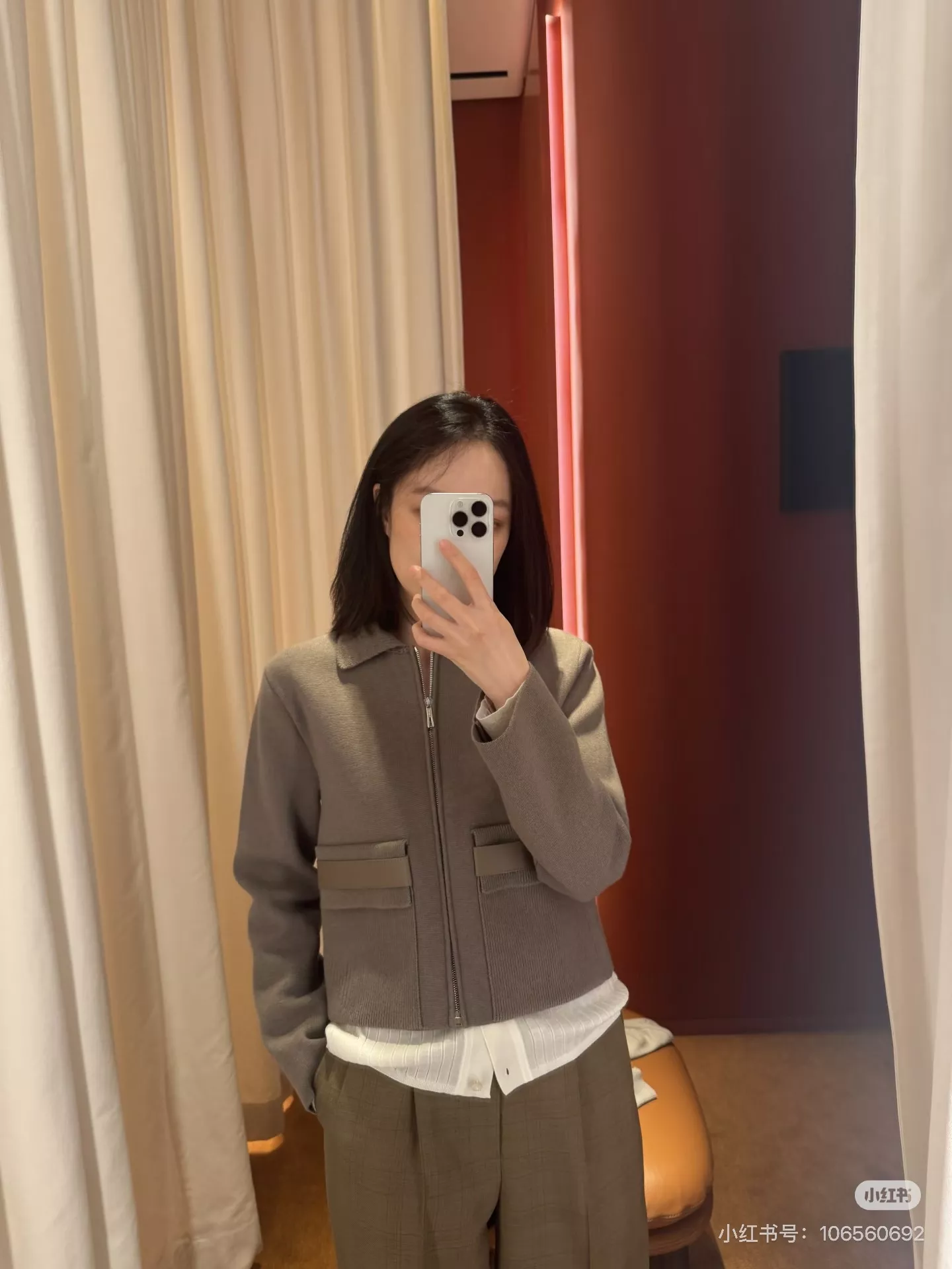 에르메스 클래식 플립 칼라 집업 재킷 상세 이미지 10