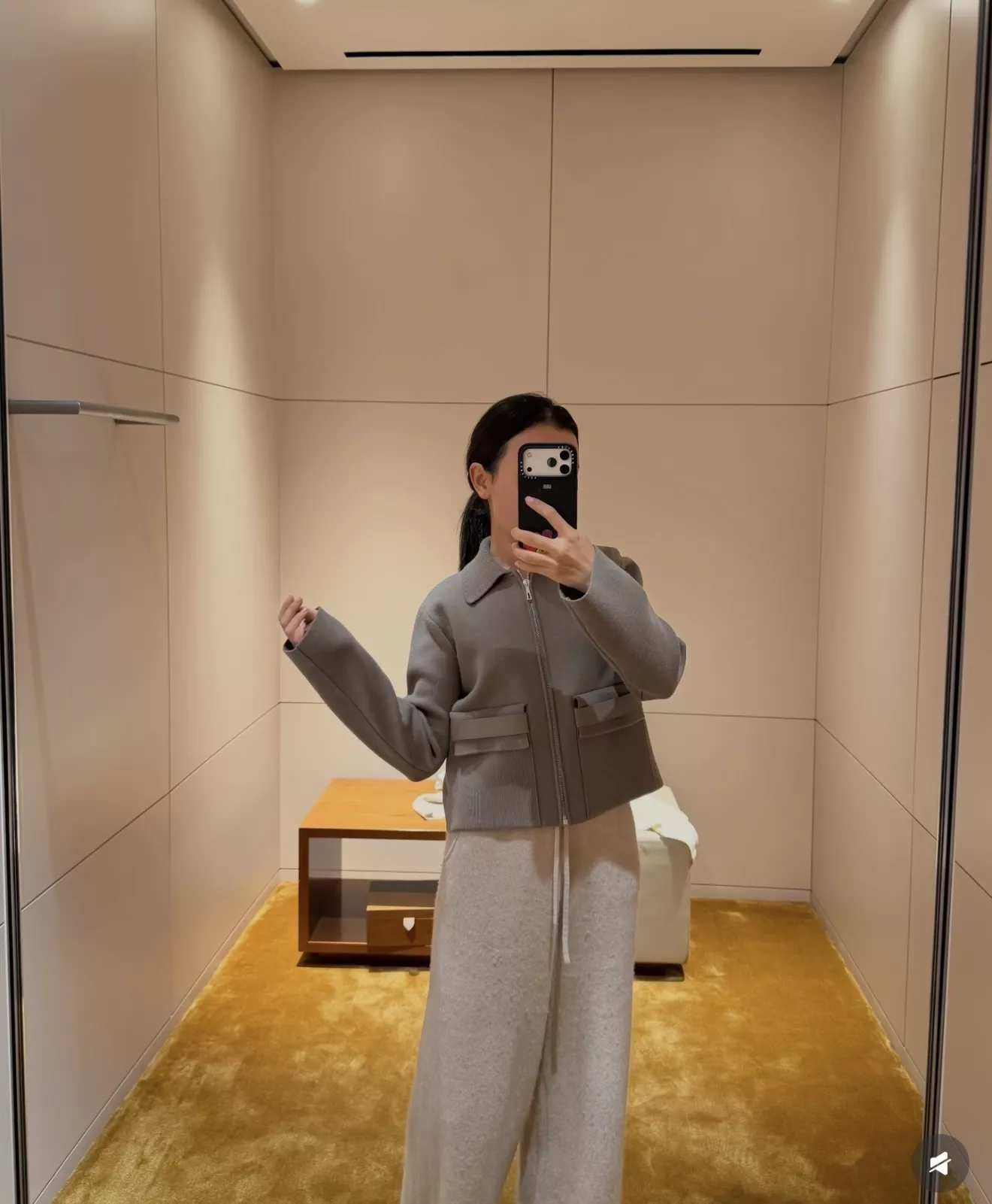 에르메스 클래식 플립 칼라 집업 재킷 상세 이미지 13