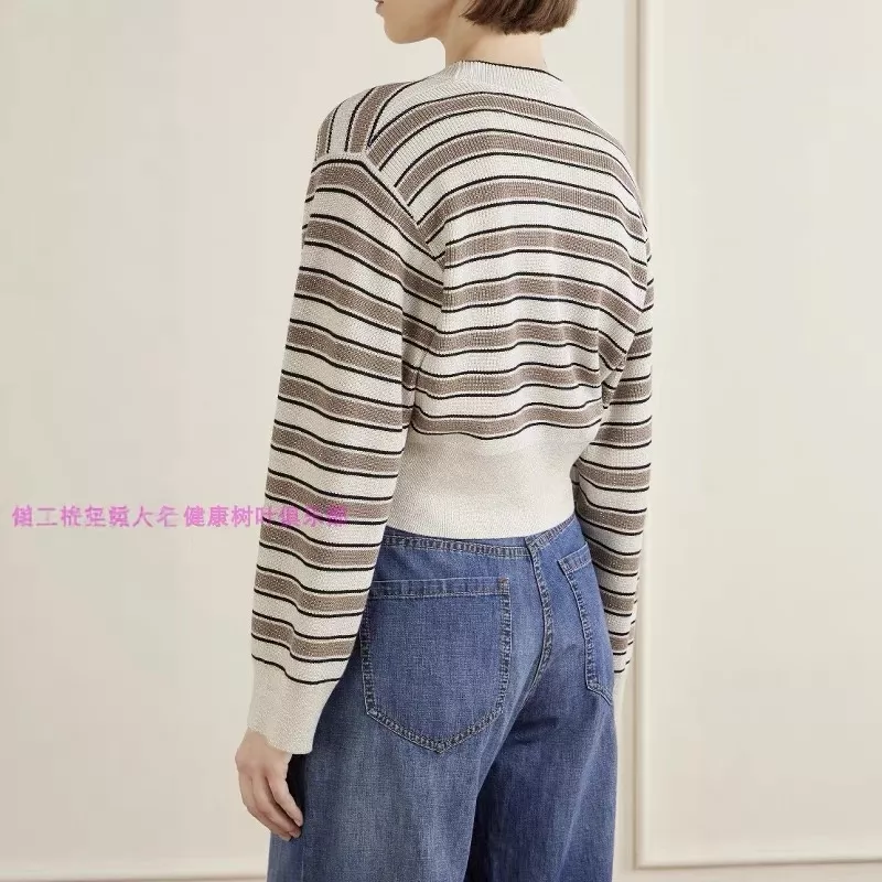 브루넬로쿠치넬리 스트라이프 캐시미어 니트 가디건 상세 이미지 18