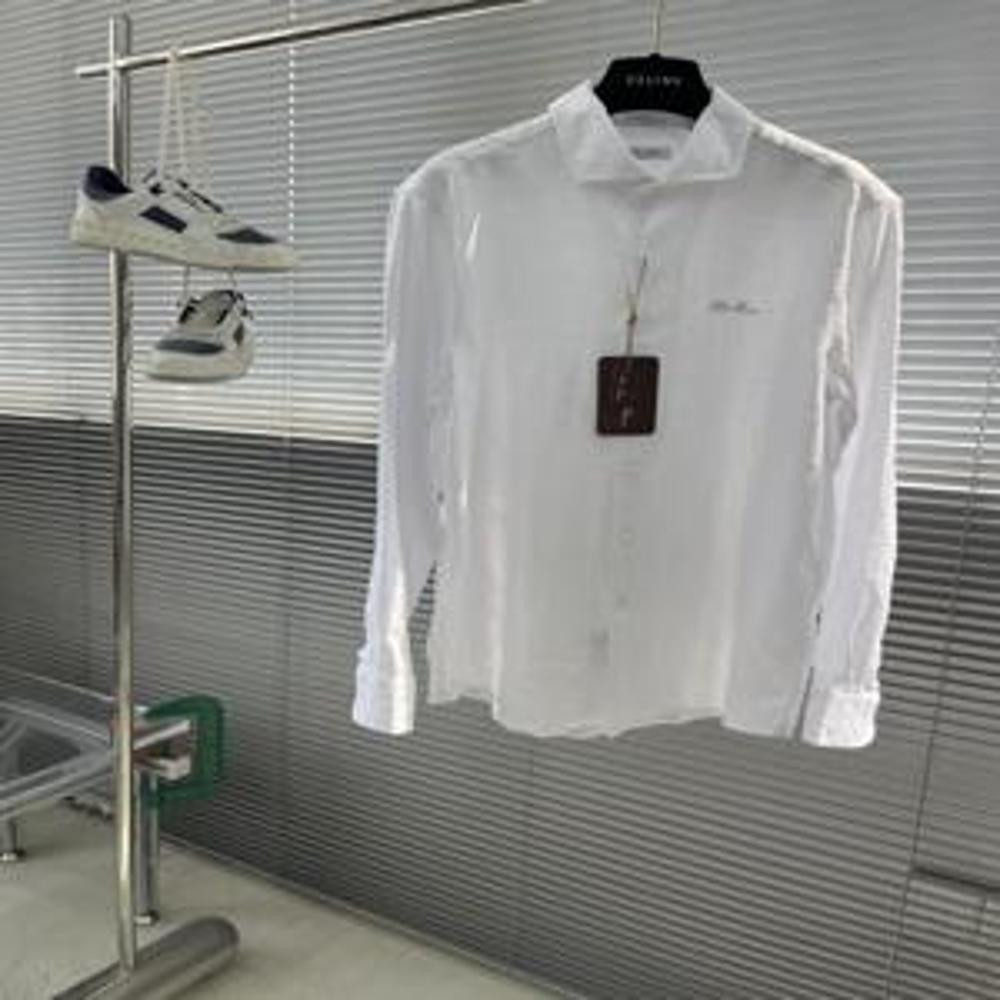 로로피아나 25SS 린넨 클래식 로고 셔츠