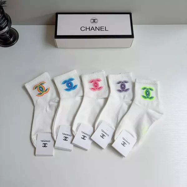 샤넬 클래식 더블C 로고 코튼 양말
