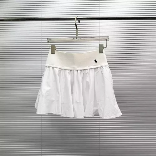 랄프로렌 포니 자수 하이웨이스트 플리츠 미니스커트