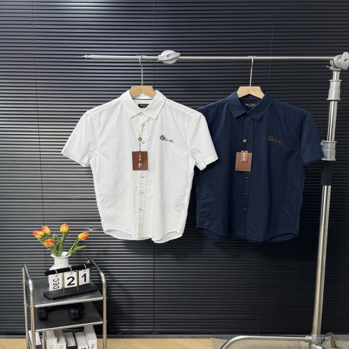 로로피아나 알로에 소프트 가공 고급 린넨 반소매 셔츠