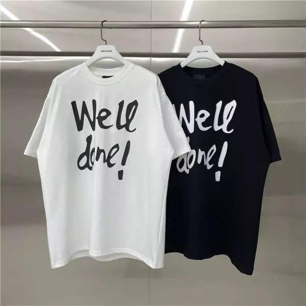 웰던 레터링 프린트 루즈핏 반소매 티셔츠
