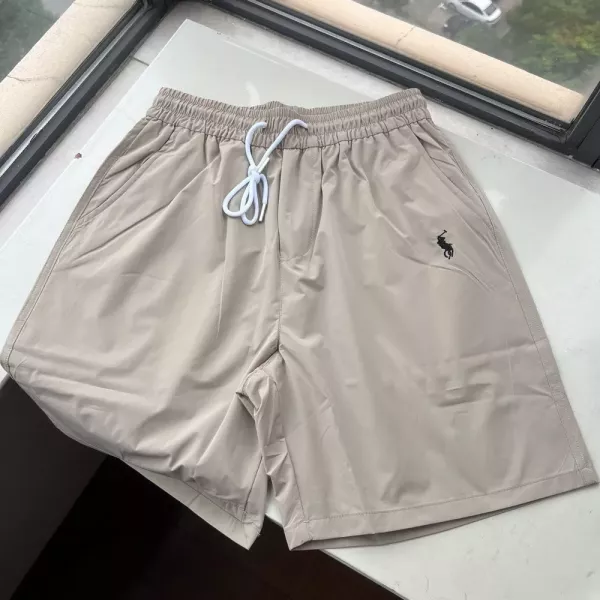 랄프로렌 로고 자수 레이저 펀칭 우븐 하프 팬츠