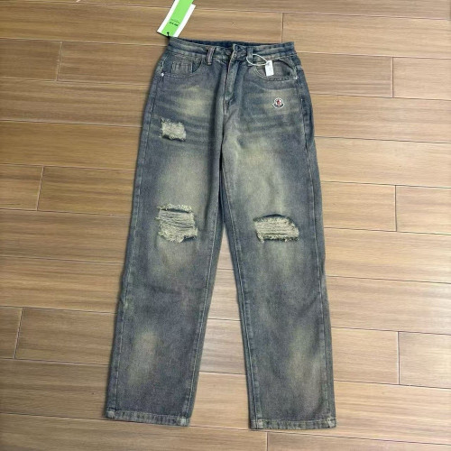 몽클레어 빈티지 워싱 데미지 데님 팬츠