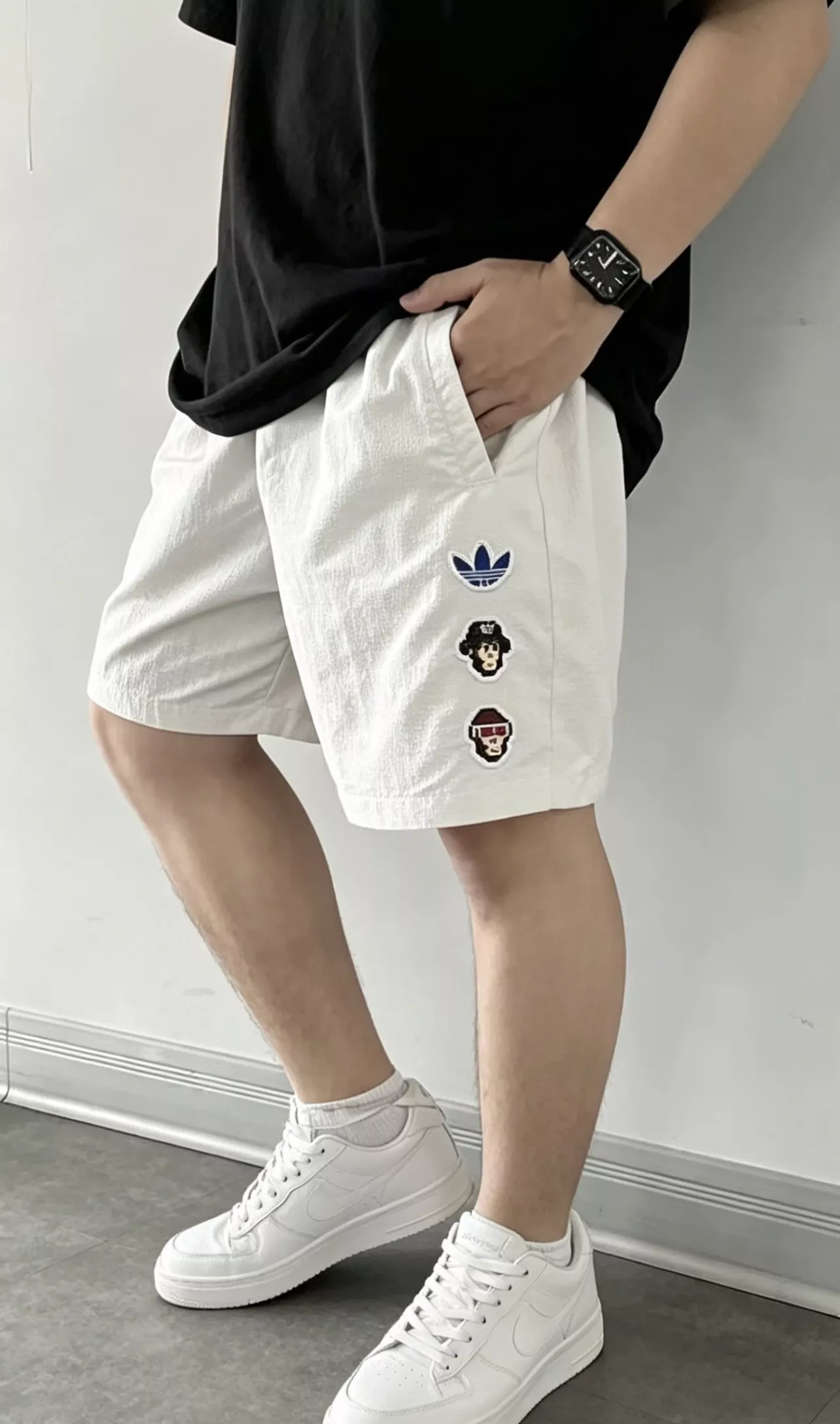 아디다스 몽키킹덤 협업 로고 드로스트링 캐주얼 쇼츠 상세 이미지 23