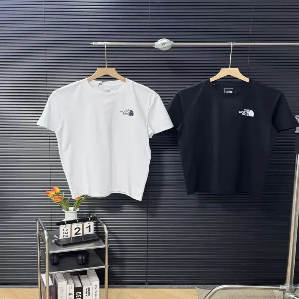 노스페이스 컬러 프린팅 라운드넥 반소매 티셔츠