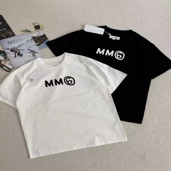 메종마르지엘라 MM6 미니멀 코튼 반소매 티셔츠