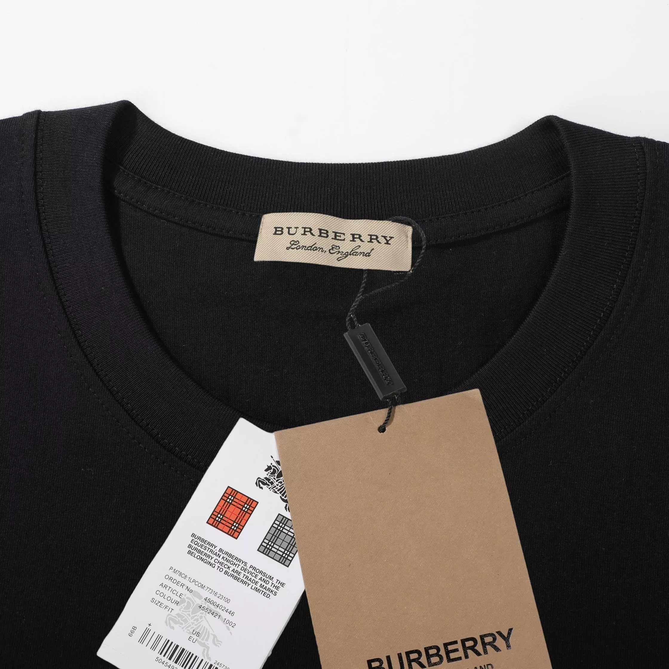 버버리 프린트 코튼 반소매 티셔츠 상세 이미지 4