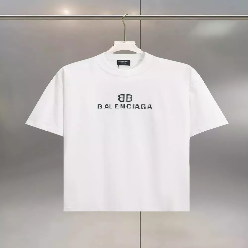 발렌시아가 BB 로고 오버핏 라운드넥 반소매 티셔츠