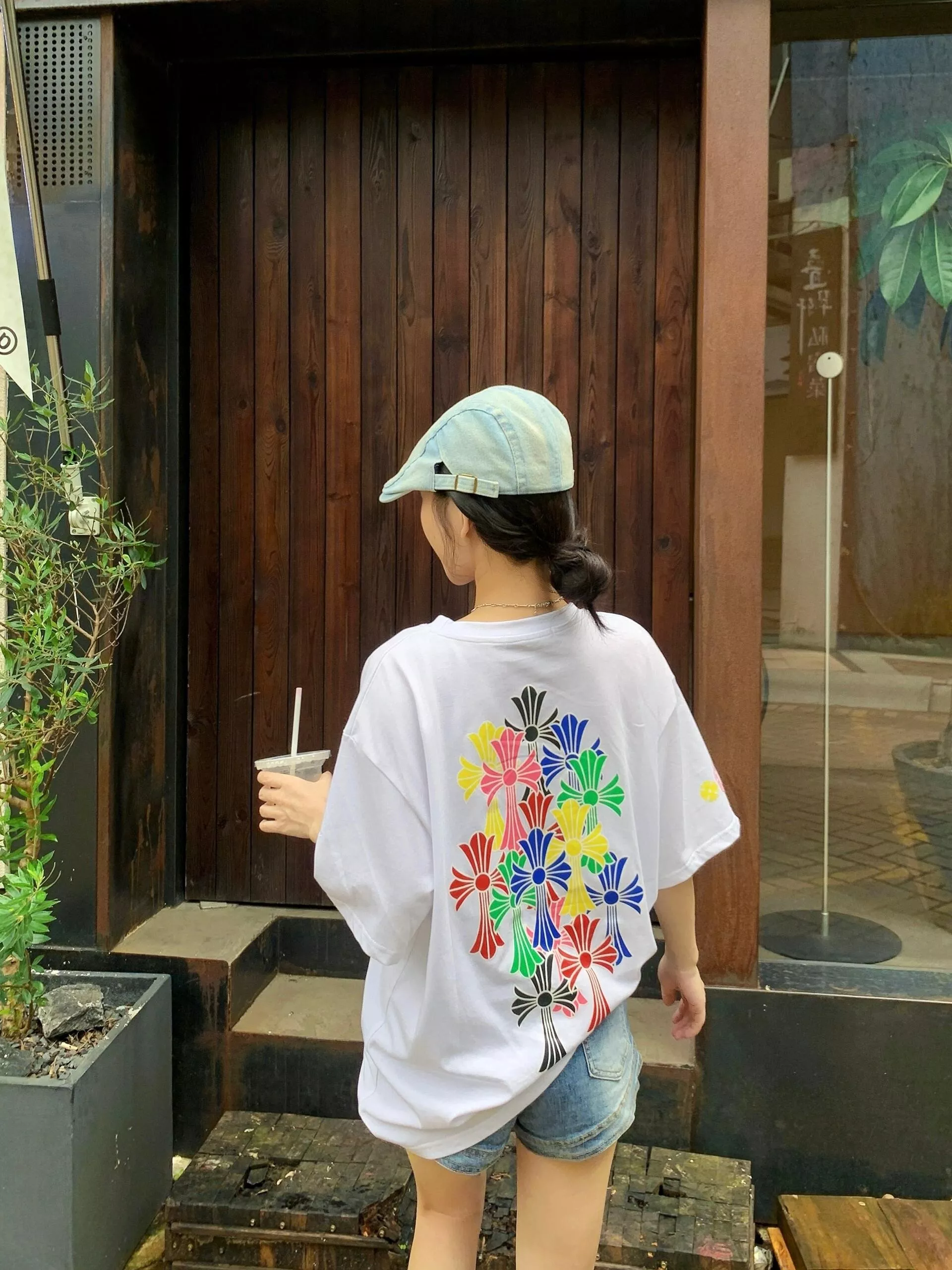 크롬하츠 컬러 프린팅 로고 라운드넥 반소매 티셔츠 상세 이미지 11