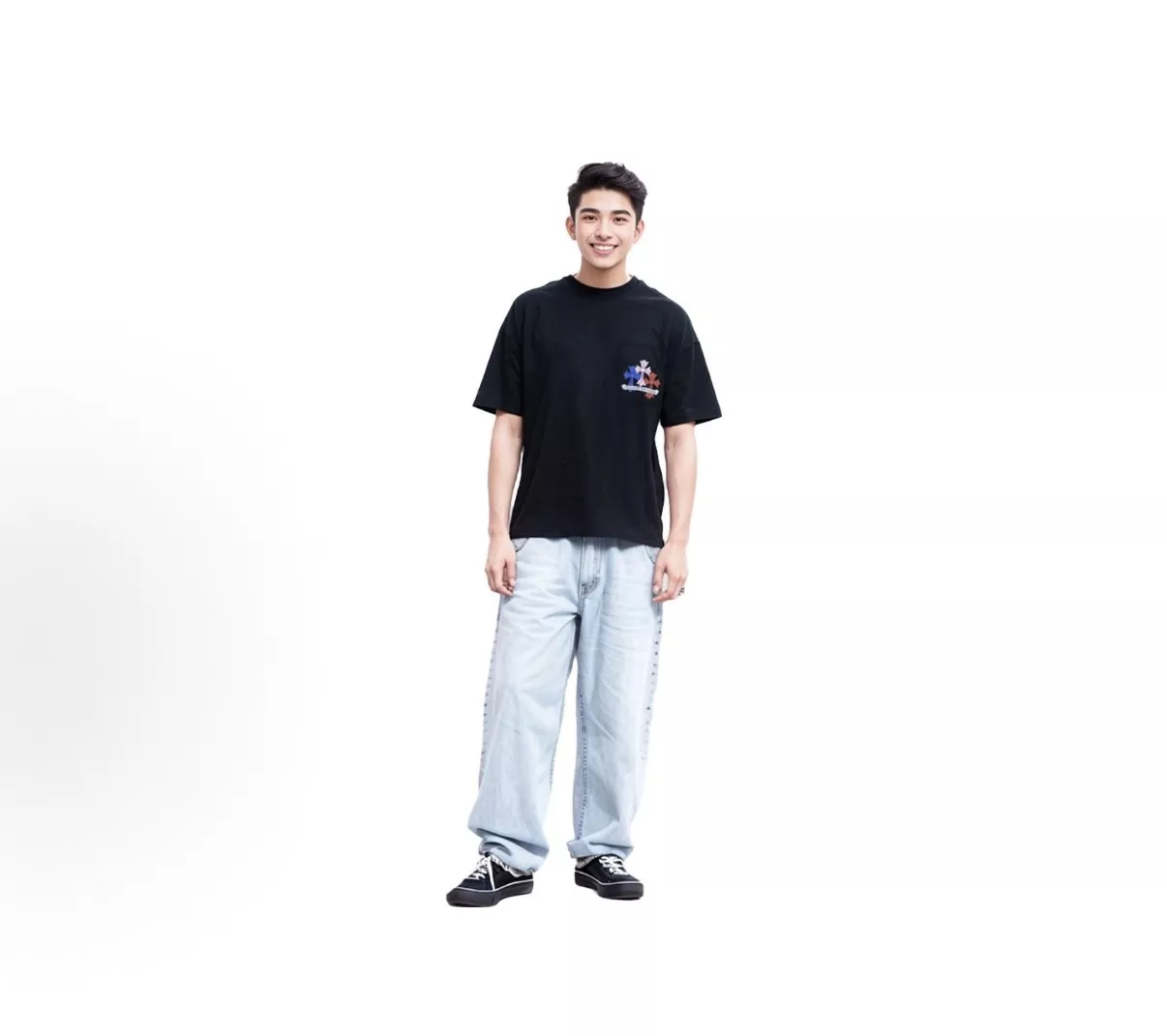 크롬하츠 컬러 프린팅 로고 라운드넥 반소매 티셔츠 상세 이미지 11
