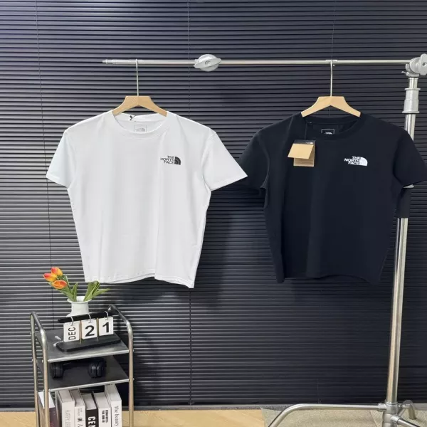 노스페이스 컬러 프린트 라운드넥 반소매 티셔츠