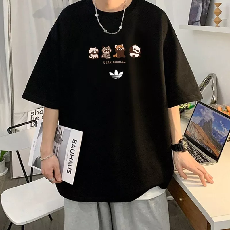아디다스 삼엽초 라쿤 판다 프린트 반소매 티셔츠 상세 이미지 5