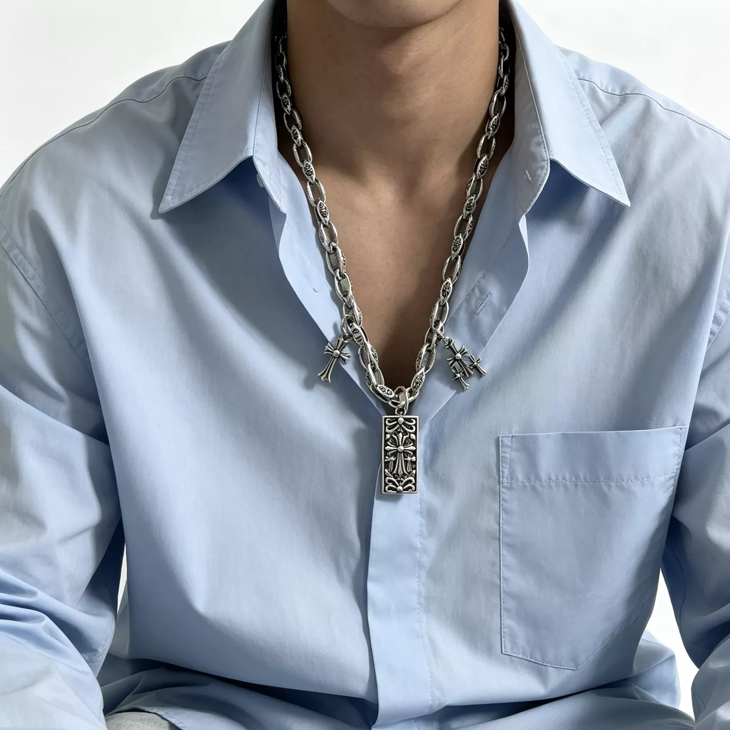 크롬하츠 빈티지 크로스 펜던트 스타일 목걸이 상세 이미지 5