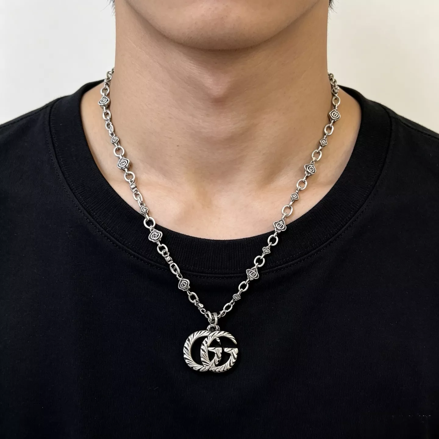 구찌 더블 G 포인트 체인 목걸이 상세 이미지 3