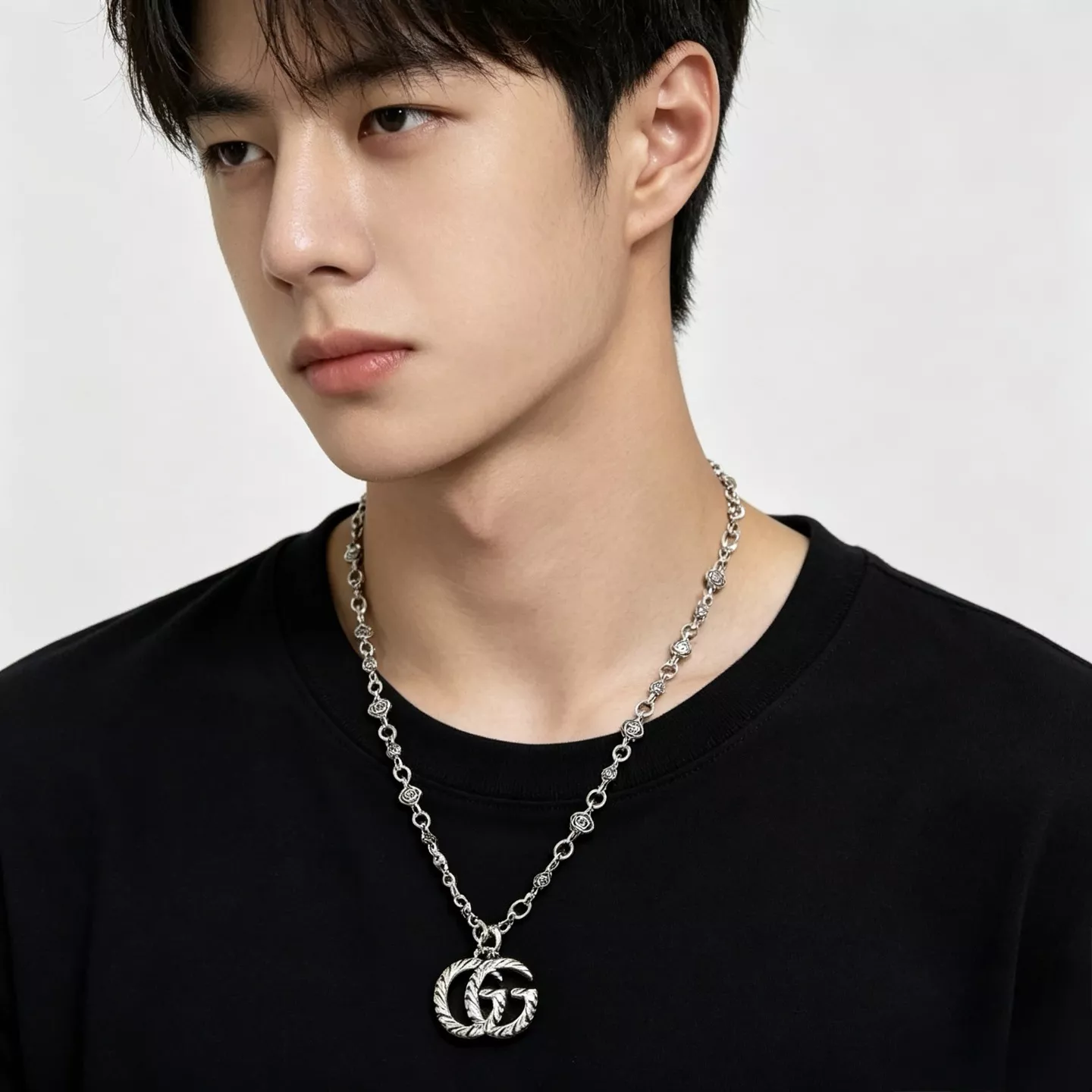구찌 더블 G 포인트 체인 목걸이 상세 이미지 6