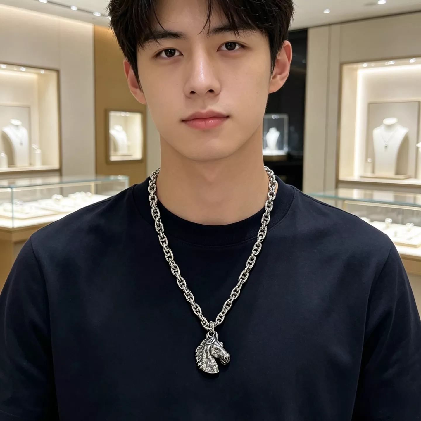 에르메스 돼지코 H 모티브 체인 목걸이 상세 이미지 8