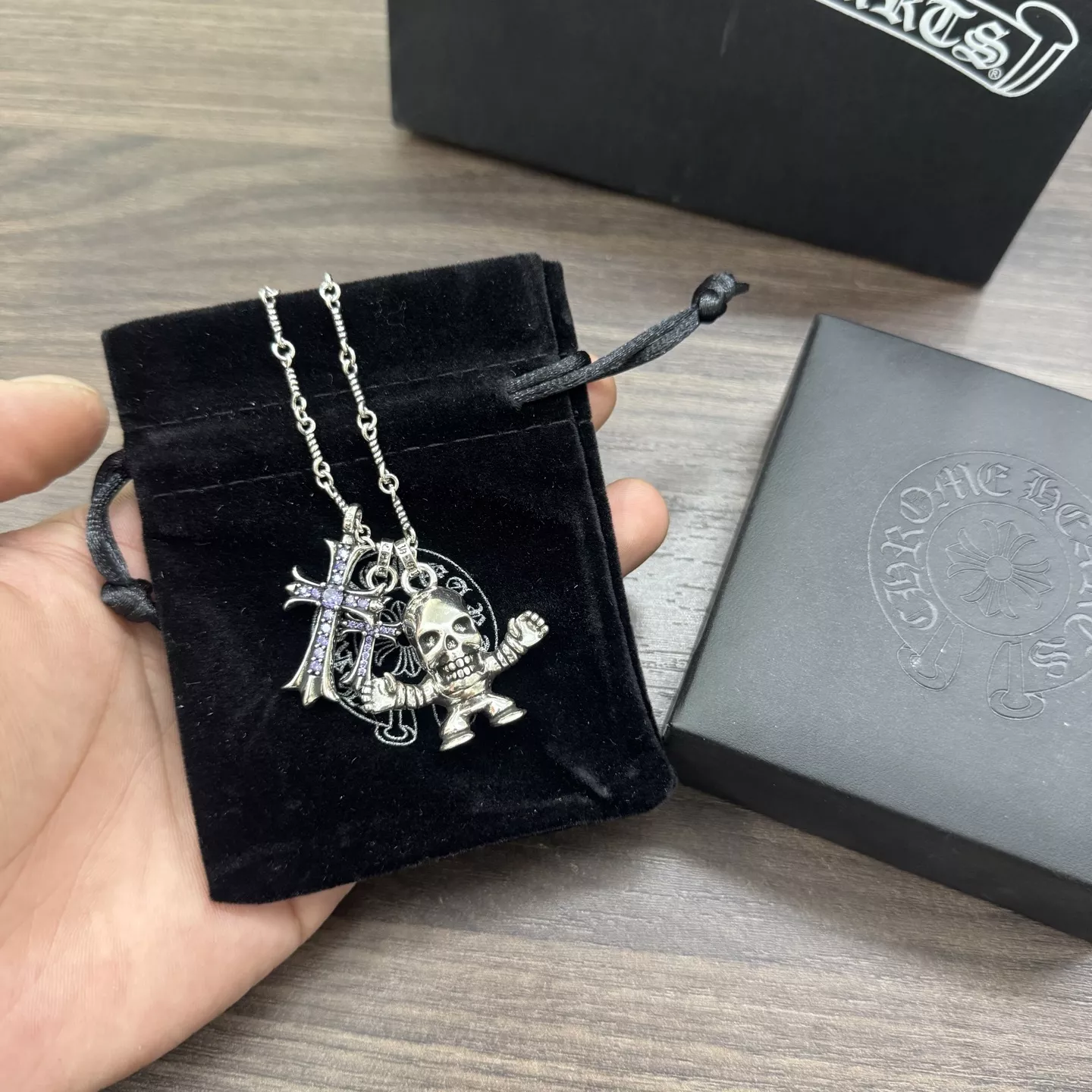 크롬하츠 크로스 장식 체인 목걸이 상세 이미지 6