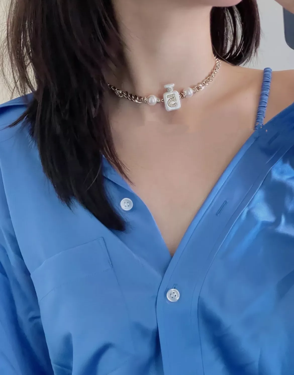 샤넬 향수병 모티브 팔찌 겸 목걸이 세트 상세 이미지 18