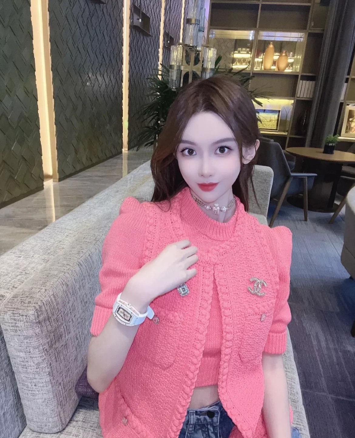 샤넬 향수병 모티브 팔찌 겸 목걸이 세트 상세 이미지 11