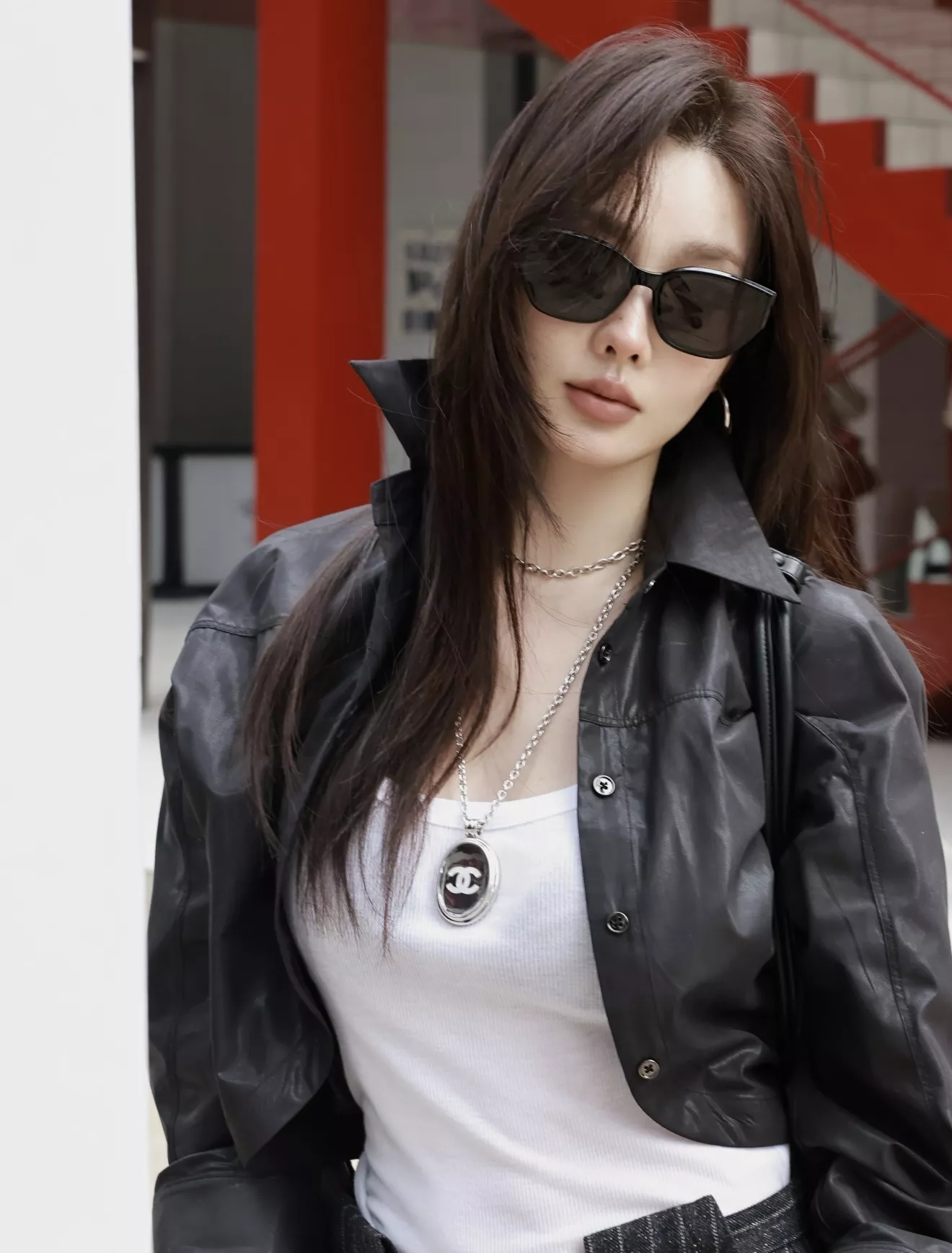 샤넬 미러 원형 펜던트 롱체인 목걸이 상세 이미지 22