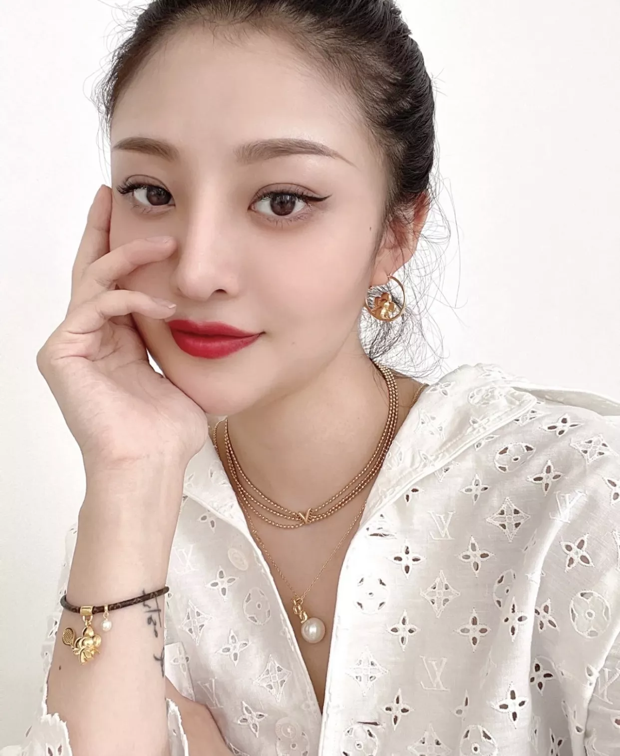 루이비통 삼중 비즈 체인 주얼리 세트 상세 이미지 15