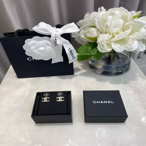 샤넬 까멜리아 더블 C 드롭 귀걸이