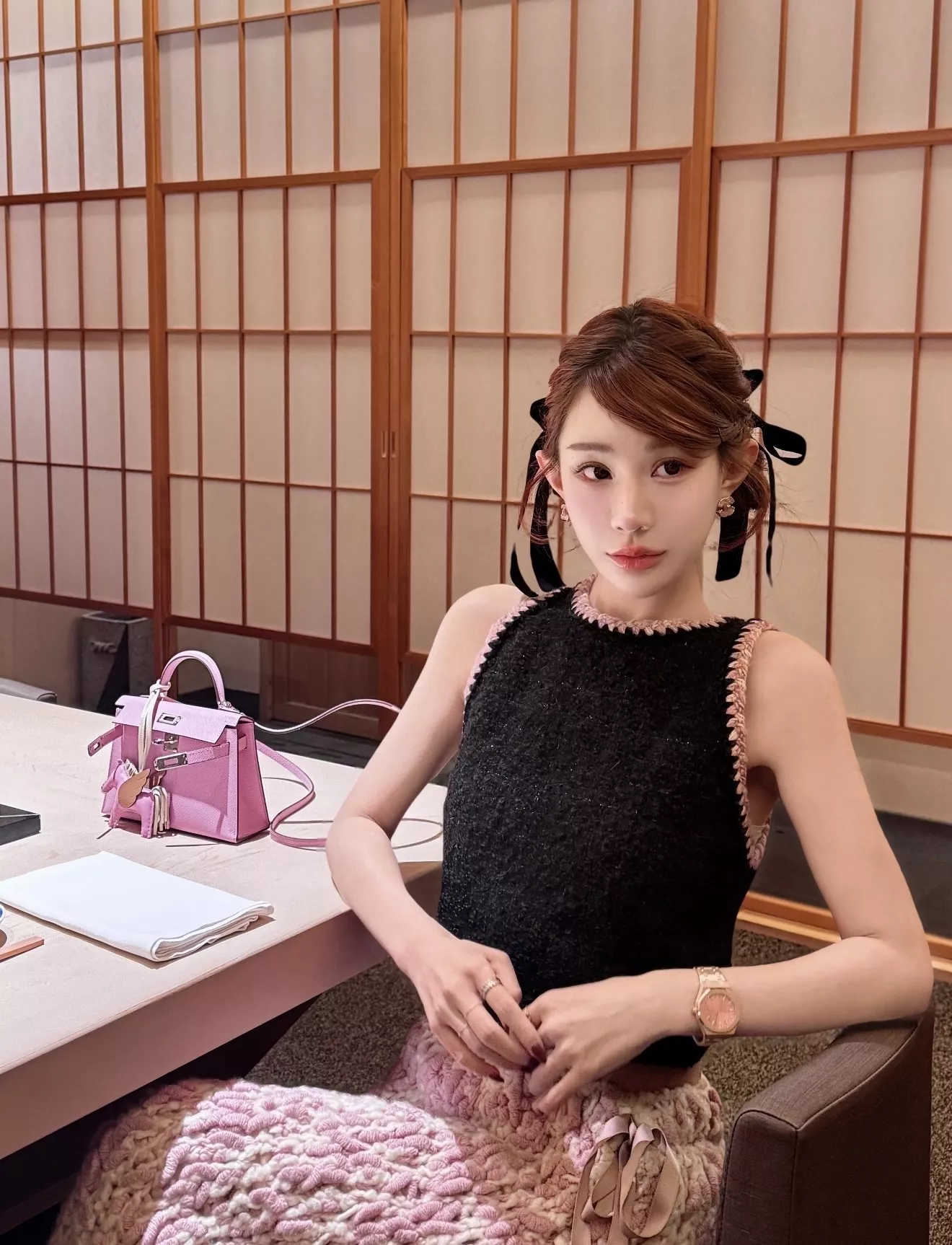 샤넬 더블 C 핑크 이어링 상세 이미지 11
